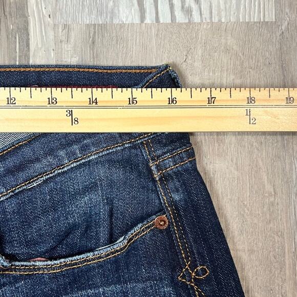 Lucky Brand Sofia Boot Jeans Mid Rise Dark Wash Denim Blue Womens Size 14 / 32 - Picture 11 of 14